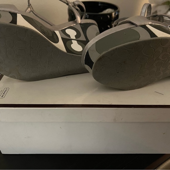 Coach Pattern Wedge Sandals - Picture 3 of 4